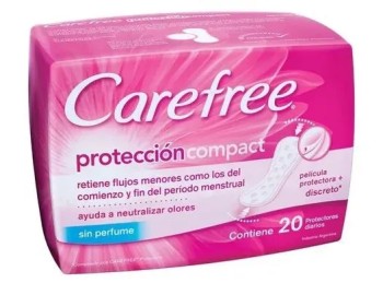 Protectores Diarios Carefree Protección compact x20 Uni